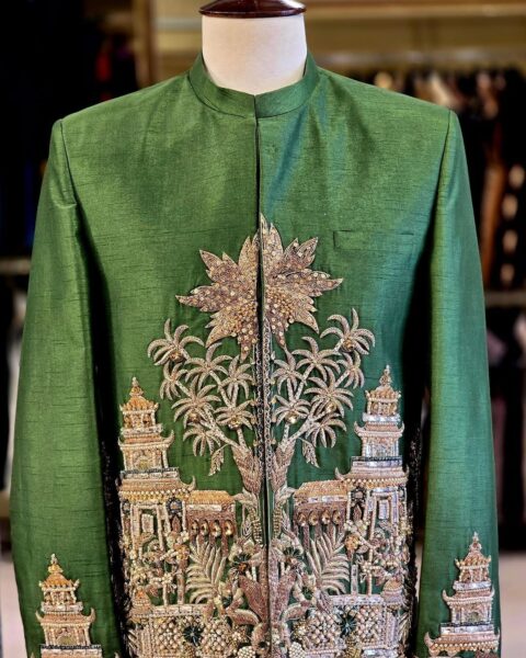 Green Sherwani