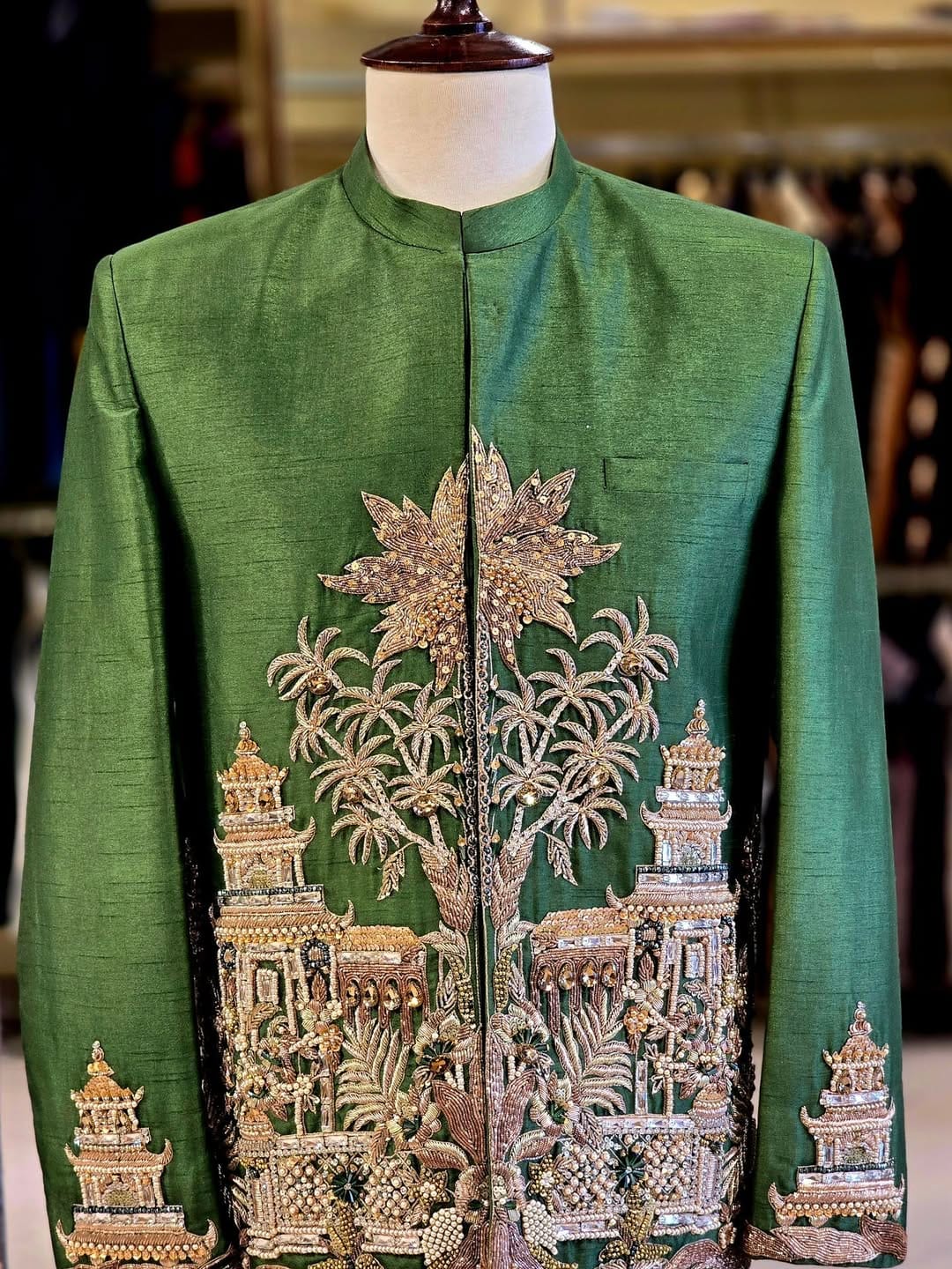Green Sherwani