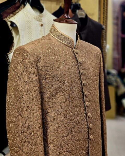 Brown Sherwani