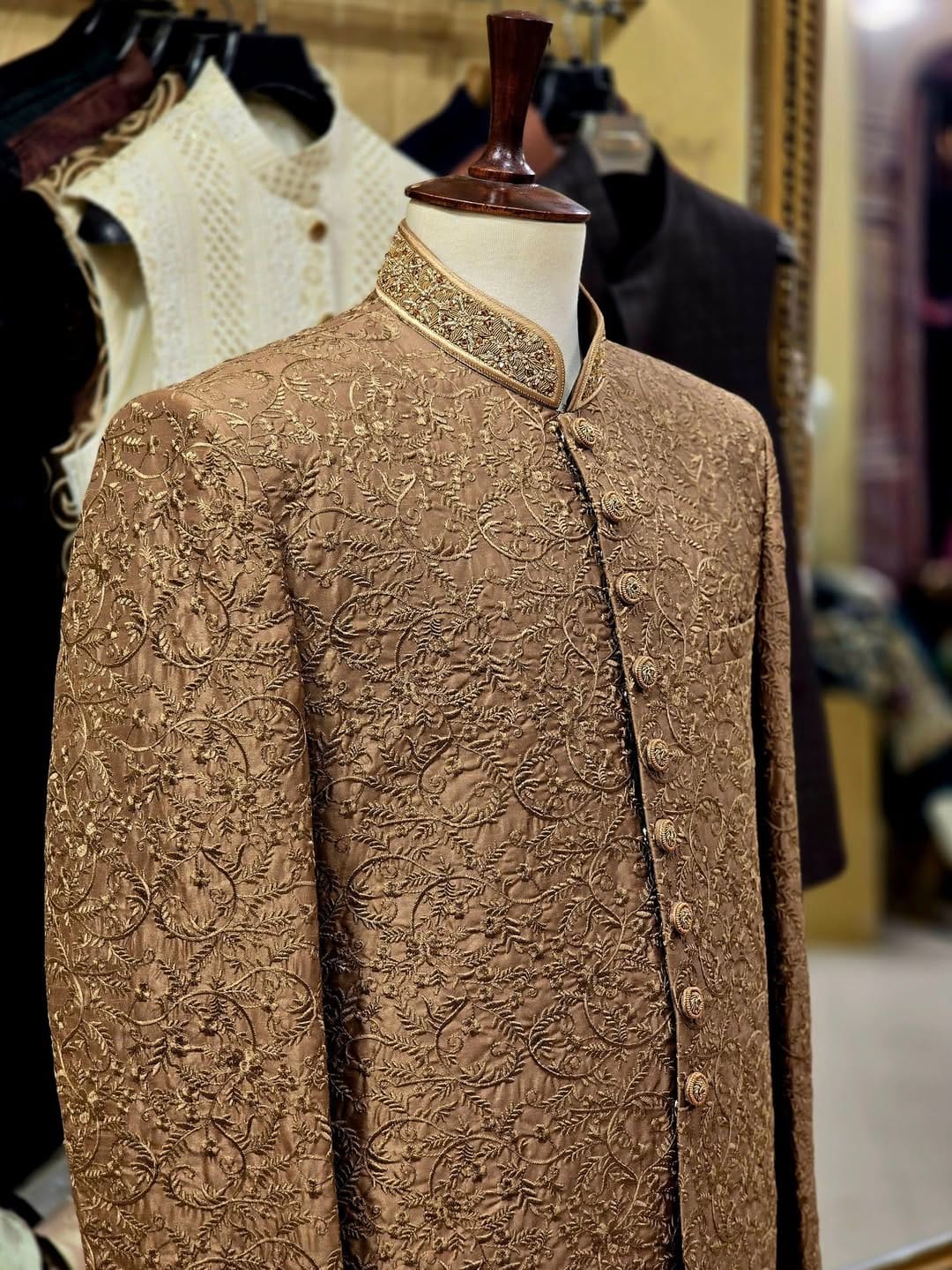 Brown Sherwani
